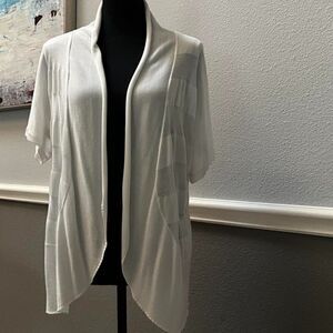 SAGHARBOR Women's Short Sleeve Shrug Open Front Cardigan Bolero Jacket size M